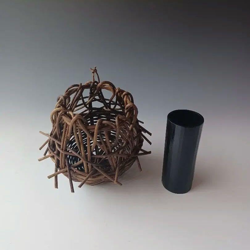 Amazon.co.jp: 籠 花入 芋頭 能斎好写 京都 竹師 小倉宗朋 芋頭籠